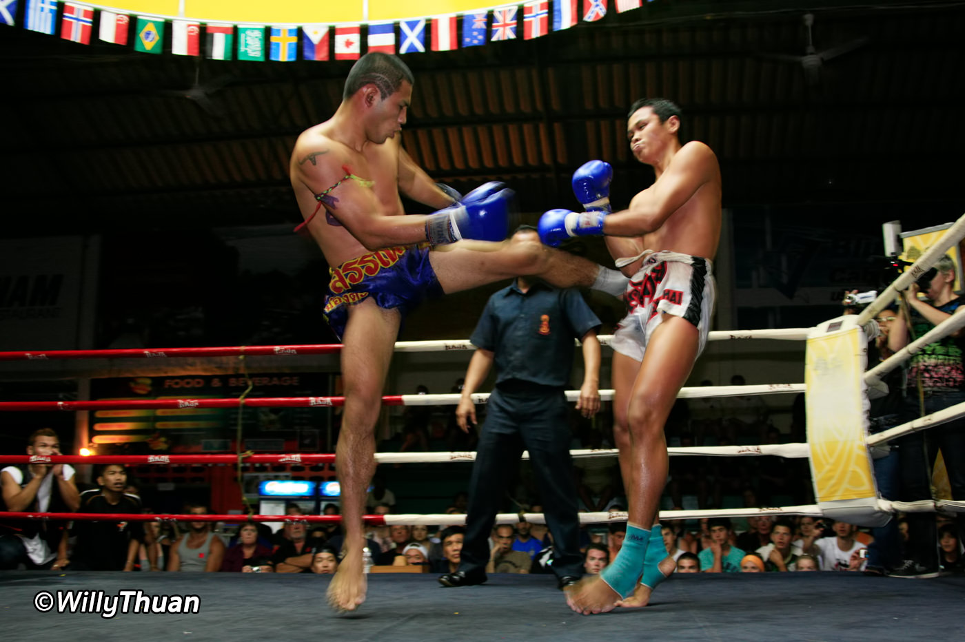 Muay Thai Fights in a stadium in Phuket